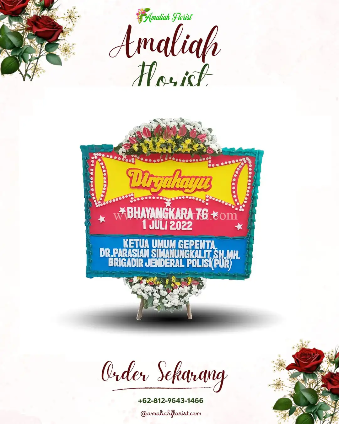 Papan Bunga HUT Ulang Tahun Romokalisari